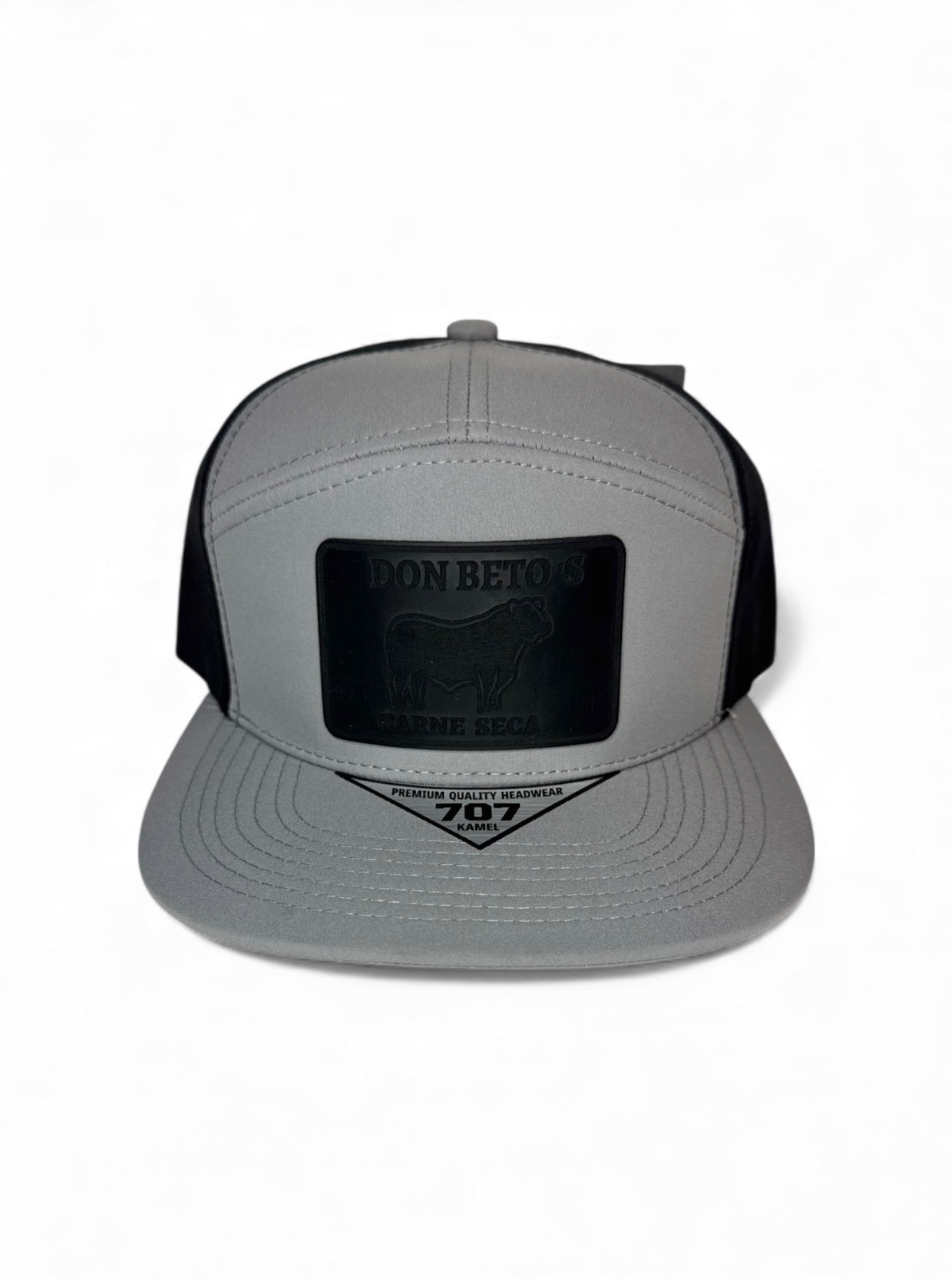 GREY SNAPBACK WITH BLACK PATCH